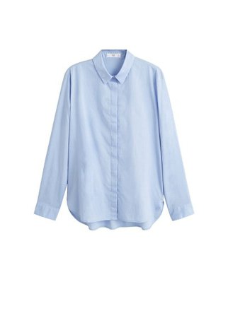 MANGO Essential cotton-blend shirt