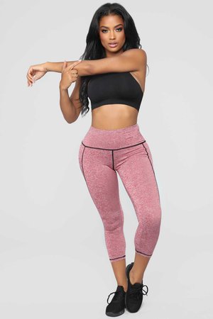 In The Movement Active Leggings - Burgundy