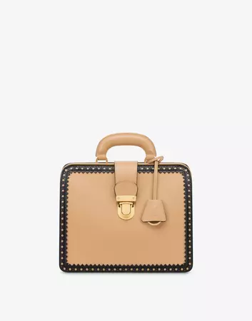 Vintage Suitcase calfskin bag | Moschino Official Store