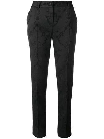 Dolce & Gabbana Floral Embroidered Slim Fit Trousers
