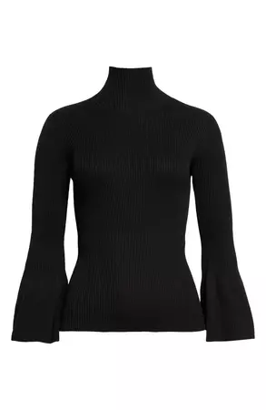 CFCL Fluted Sleeve Cupro Blend Rib Sweater | Nordstrom