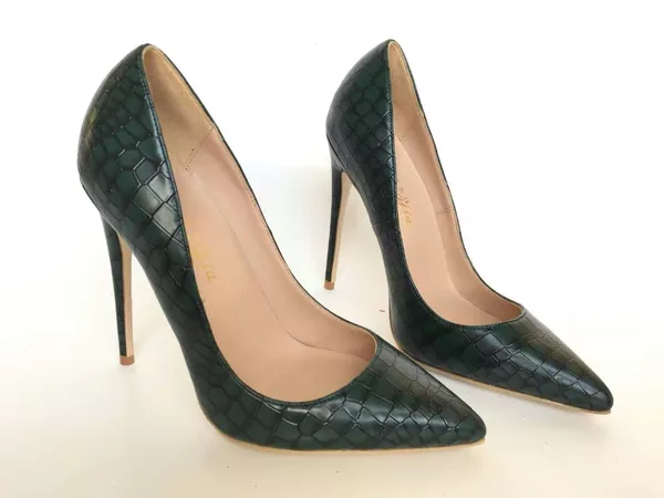 Keshangjia Dark Green Lady Thin Heel Pumps Shoes High Heeled Single Woman Shoes Shallow Mouth Pointed Toe Snake Pattern Shoe-in Women's Pumps from Shoes on Aliexpress.com | Alibaba Group