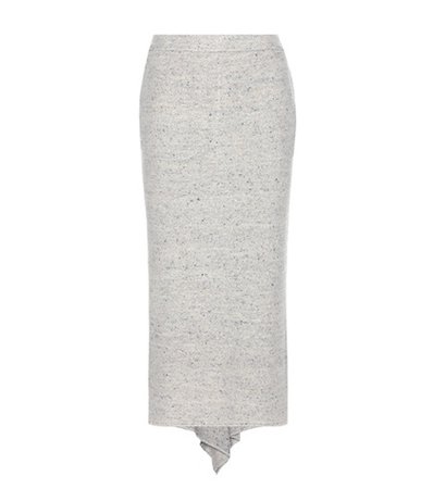 Virgin wool-blend skirt