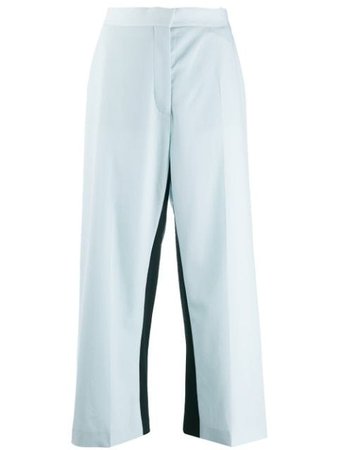 Stella McCartney Cropped Contrast Stripe Trousers - Farfetch