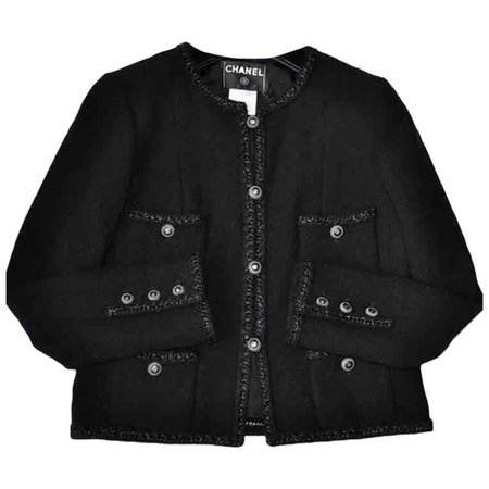Tweed jacket Chanel Black size 42 FR in Tweed - 9380598