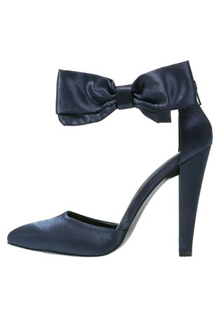 little mistress navy bow heels