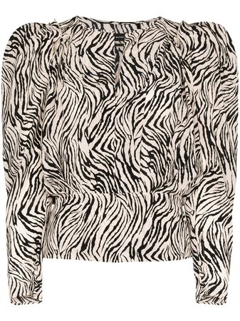 Isabel Marant Pouf Sleeve Zebra Print Shirt - Farfetch