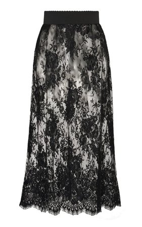 Guipure Lace Midi Skirt by Dolce & Gabbana | Moda Operandi