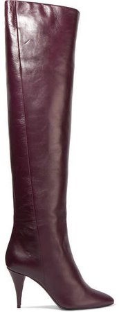 Kiki Leather Over-the-knee Boots - Burgundy