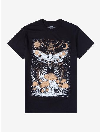 Moths & Mushrooms Boyfriend Fit Girls T-Shirt | Hot Topic
