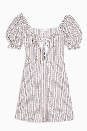Textured Stripe Tea Dress | Topshop