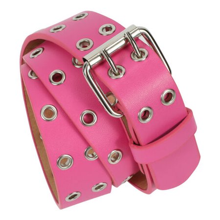 Boys Girls Double Grommet Belt Leather Strap 2 Row Hole Fashion Casual Kids Belt | eBay