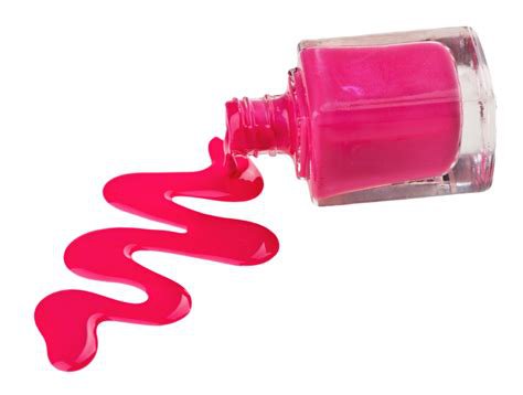 nail polish splatter spill pink