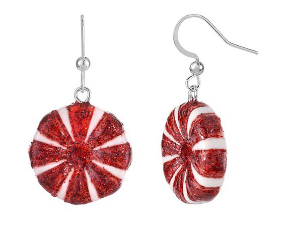 peppermint candy earrings