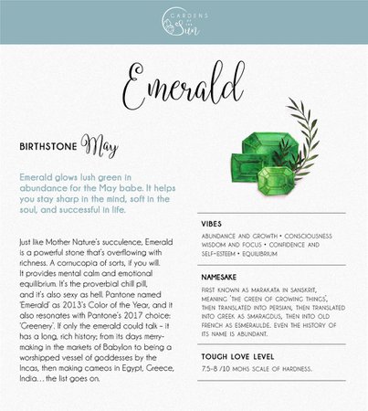 Birthstone May - Emerald