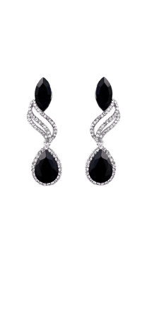 black & silver earrings