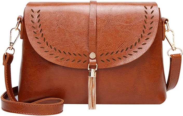 Amazon.com: ZLMBAGUS Women Small Shoulder Handbag Retro Crossbody Bags Purse Flap Fringe Shoulder Satchel Bag Tassels Messenger Bag Brown : Clothing, Shoes & Jewelry