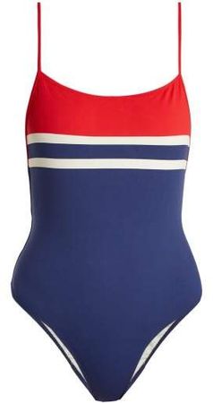 The Chelsea Swimsuit - Womens - Navy Stripe