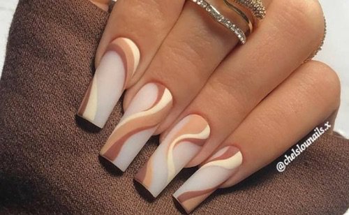 abstract brown nails