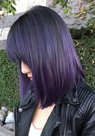 purple black hair - Google Search