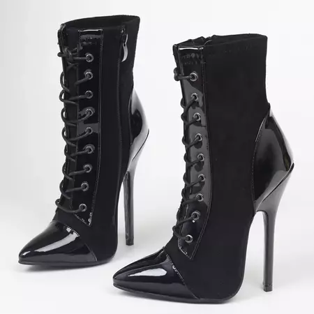 High Heel Boot Stiletto Gothic Lace Up Gothic Victorian Ankle Fashion Mixed Colors From Tianjinbusiness, $114.98 | DHgate.Com