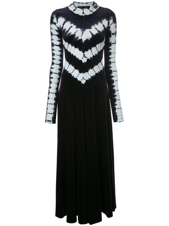 Shop black & blue Proenza Schouler tie dye velvet long dress with Express Delivery - Farfetch