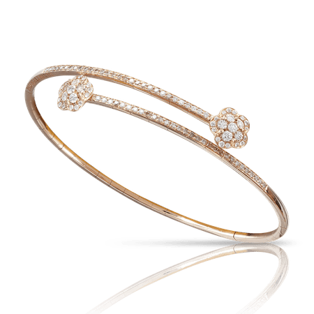 18k Rose Gold Figlia dei Fiori Bracelet with White and Champagne Diamonds, Pasquale Bruni