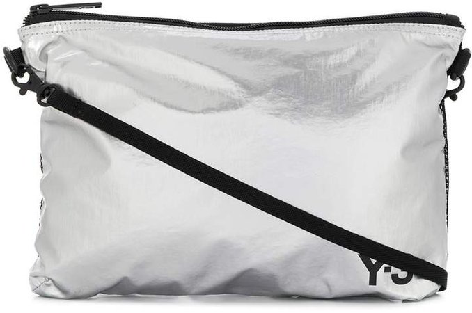 Y 3 logo-print shoulder bag
