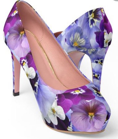 Purple Pansy Heels