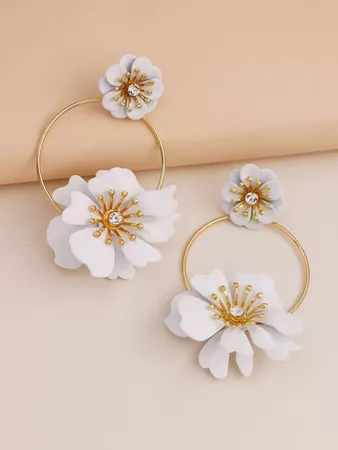 Floral Decor Drop Earrings | SHEIN USA
