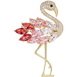 Amazon.com: SKZKK Colourful Flamingo Brooches Diamond Broaches for Women Crystal Rhinestone Animal Pins Colorful Diamond Party Vintage Womens Jewelry: Clothing, Shoes & Jewelry