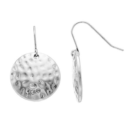 Sonoma Goods For Life® Hammered Disc Drop Earrings