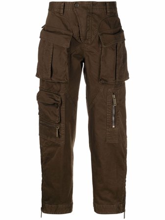 Shop Dsquared2 straight-leg cargo trousers with Express Delivery - FARFETCH