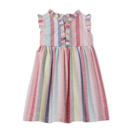 Wonder Nation - Wonder Nation Baby and Toddler Girls' Striped Sleeveless Dress - Walmart.com