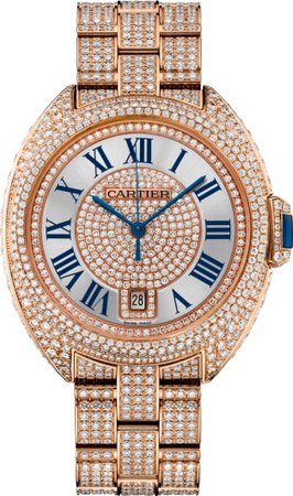CRHPI01041 - Clé de Cartier watch - 40 mm, 18K pink gold, diamonds - Cartier