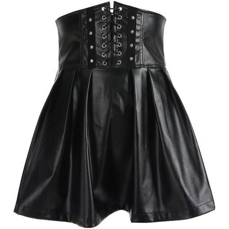 leather punk skirt