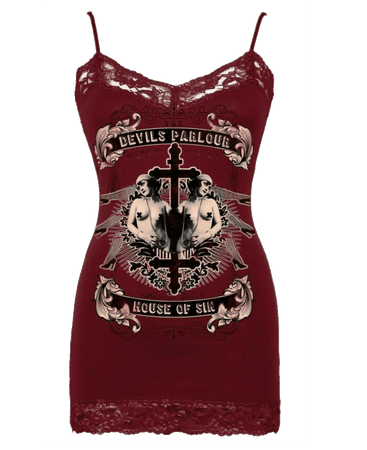 @lollialand- red lace goth dress