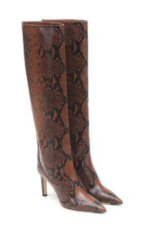 dark brown snake boots