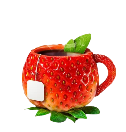 strawberry teacup