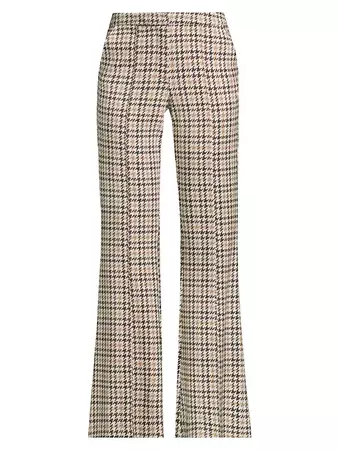 Shop Hope for Flowers Flares Houndstooth Check Trousers | Saks Fifth Avenue