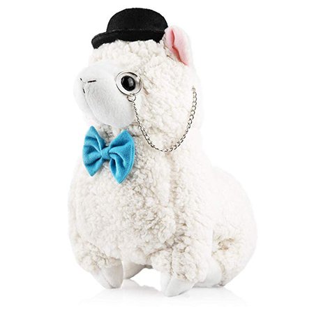 Amazon.com: Llama Stuffed Animal Plush Fancy Friend: Cute & Funny Llama Plush with Monocle & Bowtie for Children or Adults - Perfect Party Gift or Bedtime Friend for Boys & Girls - 14 Inches Tall: Toys & Games