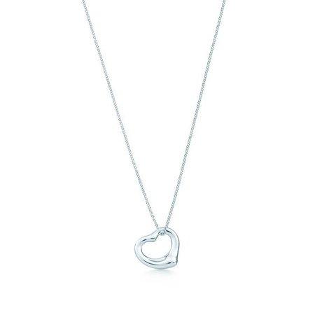 Elsa Peretti™ Open Heart pendant in sterling silver. | Tiffany & Co.
