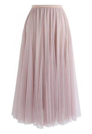 My Secret Weapon Tulle Maxi Skirt in Glitter Pink - Tulle Skirt - TREND AND STYLE - Retro, Indie and Unique Fashion