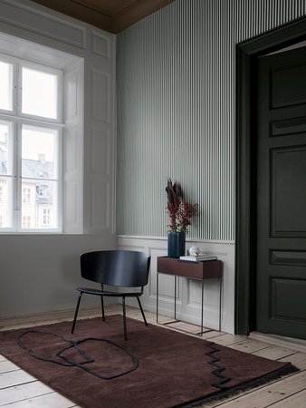 Thin Lines Wallpaper - Green/Off White - ferm LIVING