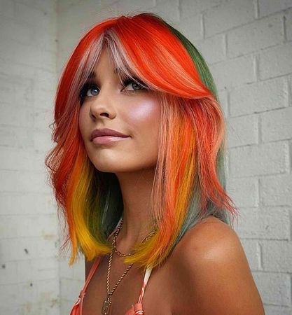 Orange Multi-Color Hair
