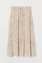 Patterned Skirt - Light beige/zebra print - Ladies | H&M US
