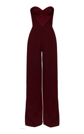 Brooke Satin-Detailed Crepe Strapless Jumpsuit By Alex Perry | Moda Operandi
