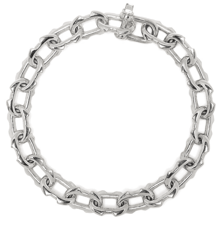 Parts of Four Choker Necklace Silver