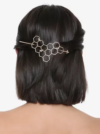 Gold Honeycomb Hair Pin | Hot Topic