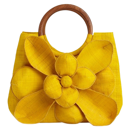Yellow floer shaped tote